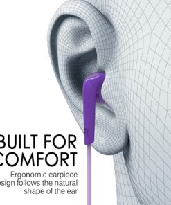 MEE audio Earphone Noise Isolating In-Ear Headphones with Memory Wire Wired Purple 13 91zhMxHAsjL