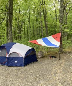 CAMPROS CP Tent 8 Person Camping Tents, Weather Resistant Family Tent, 5 Large Mesh Windows, Double Layer, Divided Curtain for Separated Room, Portable with Carry Bag Blue 59 91zqWdRkFqL