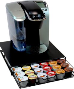 Alternative view of DecoBrothers K-Cup Holder Drawer for 36 Coffee Pods Storage, Black Metal