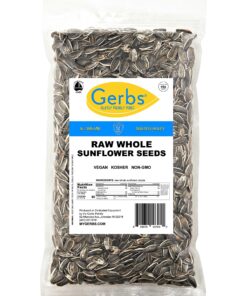 GERBS Raw Whole Sunflower Seed In Shell 4 lbs., Top 14 Allergy Free Foods, Healthy Superfood Snack, Non GMO, No Oils, No Preservatives, Resealable Bag, Gluten Free, Peanut Free, Vegan, Keto, Kosher 4 Pound (Pack of 1) 15 91zsdy476L