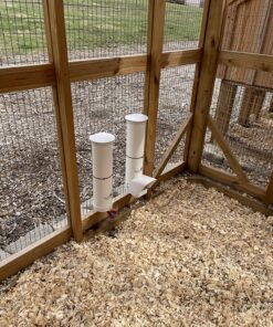 Royal Rooster Chicken Feeder and Chicken Waterer Set - 7 lb Poultry Chicken Feeder with Rain Cover and 1 Gallon Waterer System - Chicken Coop Accessories: Valve-Cup Waterer and Gravity-Feed Feeder Set 1-Cup Waterer 26 91zsk8FDxbL
