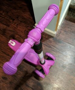 BELEEV A2 Scooters for Kids 3 Wheel Kick Scooter for Toddlers Girls Boys, 4 Adjustable Height, Lean to Steer, Light up Wheels, Extra-Wide Board, Easy to Assemble for Children Gift Sport Toys Ages 3-12 Purple 27 A1 B2pTSL