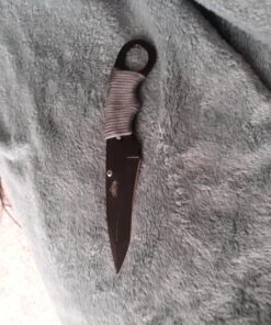 Master USA MU-1119GC Tactical Neck Knife, Black Blade, Cord-Wrapped Steel Handle, 6.75-Inch Overall, Grey Camo 54 A1 ja82zUJL