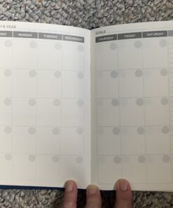 Papercode 2024 Daily Planner - Leather Weekly Planner W/Thick No-Bleed Pages - Monthly & Weekly Layouts - Use for Productivity, Schedule, or Agenda Blue 64 A1 qCHTAAEL