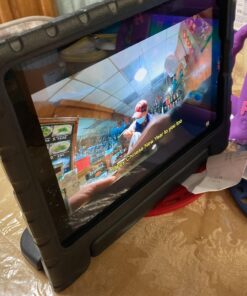 LTROP Kids Case for iPad 9th/ 8th/ 7th Generation (2021/2020/ 2019), iPad 10.2 Case with Built-in Screen Protector, Shockproof Handle Stand Kids Case for iPad 9/8/ 7 Generation 10.2 Inch - Black 40 A1 tCPVC2bL