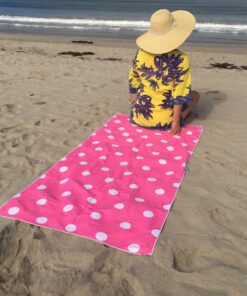 Alternative view of SportLite Microfiber Beach Towels - Printed or Unprinted Styles - Cabana Towels - Surf Towels - Sand Free - Fast Dry (32 x 68 inches and 30 x 70 inches) Printed Beach Towel: 32"x68" Polka Dots Beach Towel
