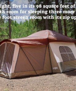 Wenzel Klondike 8 Person Water Resistant Tent with Convertible Screen Room for Family Camping Grey/Taupe 43 A10o8Dhdb3L