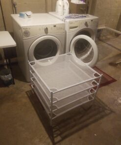 STORAGE MANIAC Sweater Drying Rack, Mesh Clothes Drying Rack, Stackable Laundry Drying Rack, Lay Flat Dryer for Delicates, Portable Dry Rack for Indoor or Outdoor, White, 2-Pack 26 A11G187qdhL