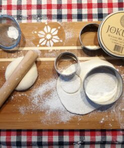 JOKUMO 12 Piece Plain Round Pastry/Cookie Cutter Set Heavy Duty Commercial Grade 18/8 304 Stainless Steel - Metal Marked Size – Perfect For Cooking Enthusiast 12 Pcs Commercial Grade Plain Round Cutter Set 27 A130l mZbpL