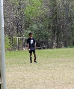 Vizari Malaga Soccer Shin Guards for Kids | Soccer Gear for Boys Girls | Protective Soccer Equipment | Adjustable Straps Black Medium 23 A132Kg1ObeL