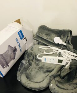 RENPHO Weighted Heating Pad for Back Pain Relief, FSA HSA Eligible, Electric Heat Pads for Neck and Shoulders, Fast-Heating, Auto Shut Off, Christmas Gifts for Women Men Mom Dad, ETL Certified, Gray A-gray-24"x33'' 45 A13nkNyWWL