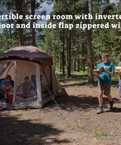 Wenzel Klondike 8 Person Water Resistant Tent with Convertible Screen Room for Family Camping Grey/Taupe 44 A13xxA9R9XL