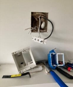 Arlington TVBU505-1 Recessed TV Box Wall Plate Kit Paintable 2-Gang, White Plastic 2 Gang 36 A140jy4v1OL