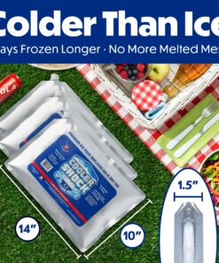 Alternative view of Cooler Shock Reusable Ice Packs for Cooler - Long-Lasting Cold Freezer Packs for Coolers & Lunch Bags - Cooler Ice Packs for Lunch Box, School, Beach, Fishing, Camping Gear Cooler Size 3-Pack