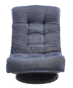 Amazon Basics Swivel Foam Lounge Chair - with Headrest, Adjustable, Denim, Blue, 26.3D x 23.5W x 13.7H in Chair with headrest 26 A14LUNAj6NL