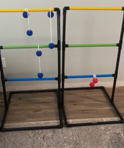 GoSports Ladder Toss Indoor & Outdoor Game Set with 6 Soft Rubber Bolo Balls and Travel Carrying Case - Choose Pro or Classic Classic Ladder Toss 37 A14LzfcQ8IL