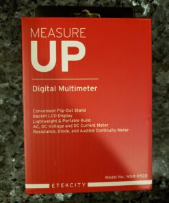 Etekcity Digital Multimeter, AC DC Voltmeter Amp Volt Ohm Current Meter, Electrical Voltage Outlet Circuit Tester With Continuity Resistance Diode Test ,Two Build-In Ceramic Fuses, Red, MSR-R500 34 A14fTiaab2L