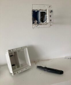 Arlington TVBU505-1 Recessed TV Box Wall Plate Kit Paintable 2-Gang, White Plastic 2 Gang 37 A14m2UYyXEL