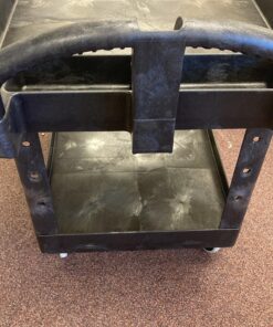 Rubbermaid Commercial Products 2-Shelf Utility/Service Cart, Medium, Lipped Shelves, Ergonomic Handle, 500 Lbs Capacity, for Warehouse/Garage/Cleaning/Manufacturing (FG452088BlA) Black 58 A15Bx0oFbsL