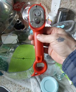 Kuhn Rikon Auto Safety Master Opener for Cans, Bottles and Jars, 9 x 2.75 inches, Red 48 A15RmleUu8L