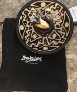 Luna Sundara Authentic Peru Pottery Palo Santo Stick Holder and Incense Holder Includes 5 Palo Santo Sticks Handmade Ceramic Smudge Bowl Sage Holder Palo Santo Holder (Black and White) Black and White 33 A15dDojXdZL