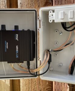 Pyle Wireless Bluetooth Home Audio Amplifier - 90W Dual Channel Mini Portable Power Stereo Sound Receiver w/ Speaker Selector, RCA, AUX, LED, 12V Adapter - For iPad, iPhone, PA, Studio Use - PFA330BT 34 A16J N91CL