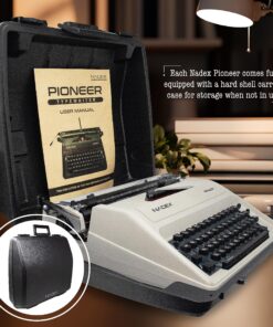 Nadex Pioneer Manual Typewriter,Durable Travel Case Included, Ivory 17 A16uXrDoGL