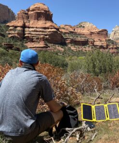 SunJack 25 Watt Foldable IP67 Waterproof ETFE Monocrystalline Solar Panel + 2X 10000mAh Power Banks with USB-A and USB-C for Cell Phones, Tablets and Portable for Backpacking, Camping, Hiking 21 A171srT5KaL