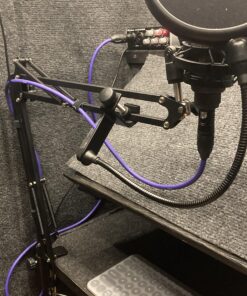 Eastshining Upgraded Adjustable Microphone Suspension Boom Scissor Arm Stand with Shock Mount Mic Clip Holder 3/8'' to 5/8'' Screw Adapter -for Blue Yeti, Snowball & Other Microphones stand with adapter 47 A17QVlpnnfL