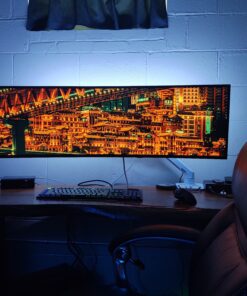 LG 49WL95C-W Ultrawide Dual QHD Monitor 49" 32: 9 (5120 x1440) Curved IPS Display, HDR10, USB Type-C, HDR 10, Ambient Light Sensor, 2 x 10W Stereo Speaker 64 A17dzqk3JHL