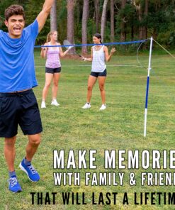 Franklin Sports Portable Badminton Set - Adult and Kids Badminton Net - Perfect Backyard/Lawn Game - Includes 4 Racquets - Recreational 20 A17f9jLClRL