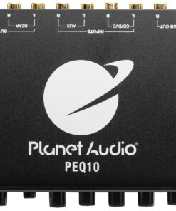 Planet Audio PEQ10 Car Audio Equalizer - 4 Band, Pre-Amp, Half Din, Subwoofer Output with Adjustable Filter, Fixed Bands, Remote Subwoofer Level Control, DPS Processor 4 Band EQ 14 A18SaedfxTL