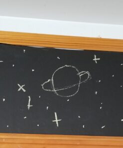 Kassa X-Large Chalkboard Wallpaper - Clear | 1.4ft x 6.5ft Adhesive Paper Roll | Includes 3 Markers & Eraser Cloth | Peel & Stick on a Wall, Table & Desk | Ideal for Use at Home, School, Office & More Black 61 A18jGkENB3L