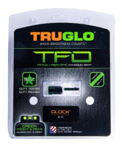 TRUGLO TFO Tritium & Fiber-Optic Handgun Sight | Snag-Resistant Front & Rear Bright Night Sights, Compatible with Glock Handguns Green Front / Green Rear Glock 42/43 29 A18sMJlWeOL