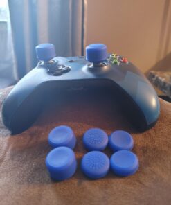 AceShot Thumb Grips (8pc) for Xbox One (Series X, S) & Steamdeck by Foamy Lizard – Sweat Free 100% Silicone Precision Raised Antislip Rubber Analog Stick Grips for Xbox One Controller (8 Grips) Blue 8 Thumb Grips 28 A1A3jVvpuL
