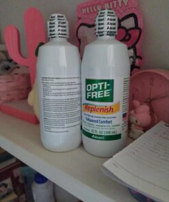 Opti-Free Replenish Multi-Purpose Disinfecting Solution with Lens Case, Twin Pack, 10-Fluid Ounces Each - 2 Count(Pack of 1) 10 Fl Oz - 2 Count(Pack of 1) 38 A1APtHey8gL