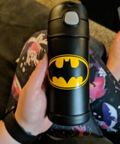THERMOS FUNTAINER 12 Ounce Stainless Steel Kids Bottle, Batman Assorted 21 A1AbWOAdrL