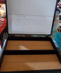 Heathrow Scientific 100 Place Microscope Slide Box, Cork Lining, Nickel-Plated Clasp, Black Pack of 1 12 A1BHlvWglvL