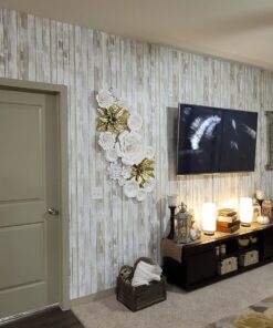 RoomMates RMK9050WP White Distressed Wood Peel and Stick Wallpaper Rustic Wood 53 A1BqQzUWaEL