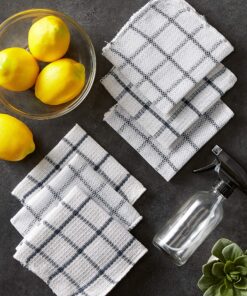 DII Scrubber Dishcloths Collection Windowpane Dishrag Set, 12x12, White/Nautical Blue Stripe, 6 Piece 12x12" 14 A1CUEUPAhdL