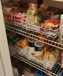 Household Essentials Glidez Powder-Coated Steel Pull-Out/Slide-Out Storage Organizer with Plastic Liner for Under Cabinet or Wire Shelf Use - 1-Tier Design - Fits Standard Size Cabinet or Shelf, White 15" 53 A1DCFbY3ADL