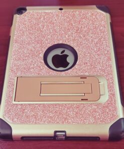 BENTOBEN Case for iPad Air 2/iPad 9.7 2017/2018/Pro 9.7, iPad 5th/6th Generation Case, Glitter 3Layer Full Body Protective Kickstand Durable Leather Shockproof Girls Women Kids Tablet Cover, Rose Gold K381-Rose Gold 44 A1DJIvPRDYL