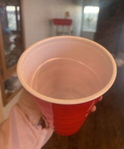 Hefty Party On Disposable Plastic Cups, Red, 18 Ounce, 50 Count (Pack of 3), 150 Total 50 Count (Pack of 3) 16 A1DVx98GSML