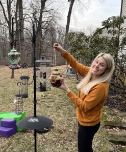 Dawhud Direct Hanging Bird Houses for Outside, Hand-Painted Bird Houses for Outdoors Decorative Birdhouses (Ladybug and Flowers) Ladybug and Flowers 10 A1DbpPxsBqL