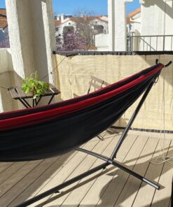 Best Choice Products Portable Heavy-Duty 9ft Steel Hammock Stand w/Built-in Wheel, Carrying Case, Weather-Resistant Finish, 450lb Capacity 47 A1Dql NKw3L