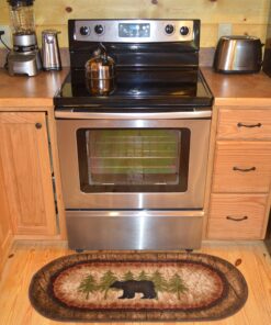 Cozy Cabin CC5276 Birch Bear Non Skid Rug 20"x44" Wedge Brown 20 in x 44 in 15 A1EJ4vFjDtL