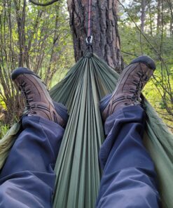 Pro Venture Hammock Straps and Carabiners Set | 22 Feet Total, 44+2 Loops | 1200lbs Breaking Strength (500lbs Rated) | Non-Stretch, Lightweight, Portable - Quick Setup | Heavy Duty, Tree Friendly 11 Feet. Blue 19 A1EQ7PUAYkL