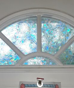 CottonColors Window Privacy Film Decorative Window Clings 3D Window Decals Static Stickers Rainbow Effect No-Adhesive Sliding Door Glass Films UV Blocking for Home, 11.8x78.7 Inch 11.8 by 78.7 In 35 A1EW3NkY1L