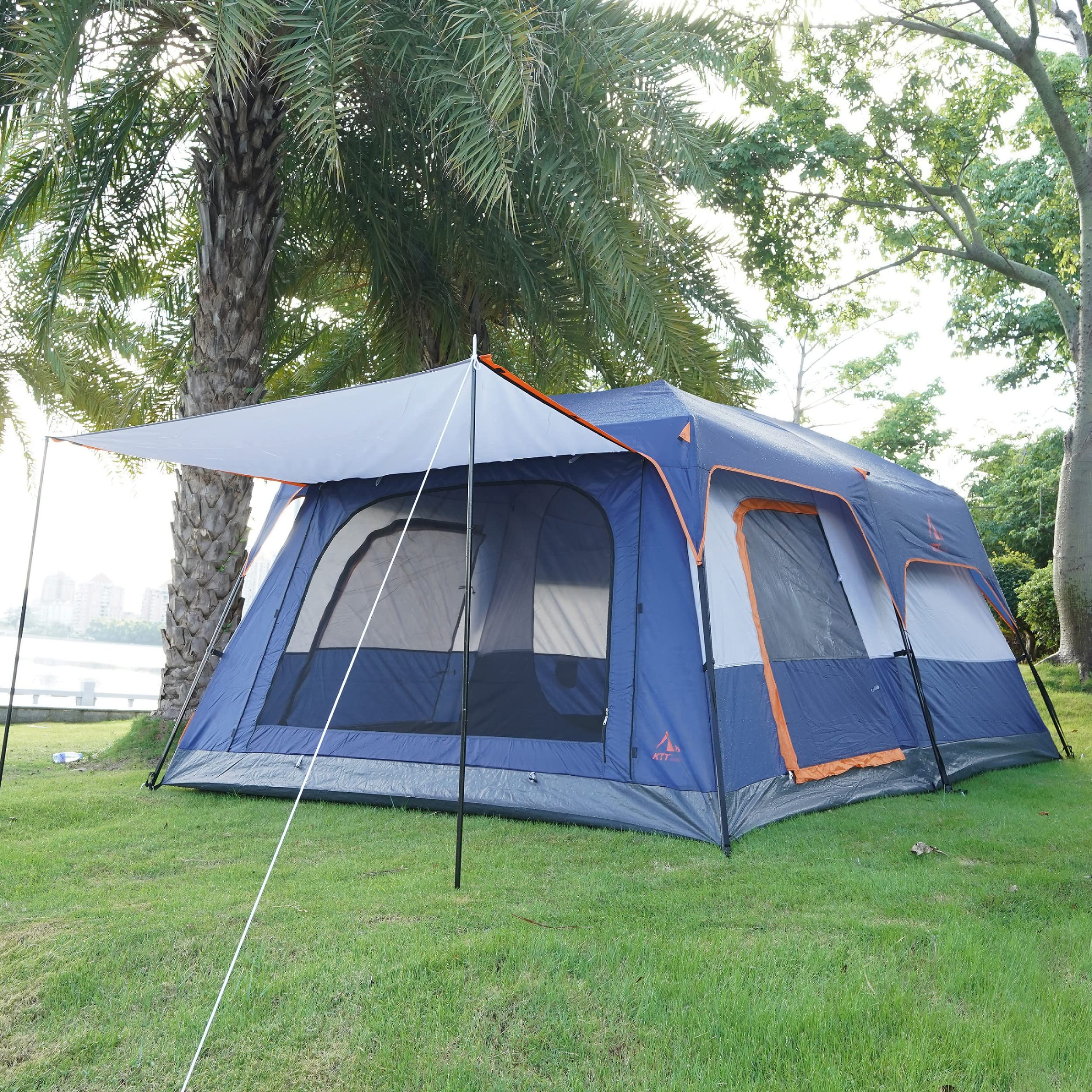 KTT Extra Large Tent 10-12 Person(B),Family Cabin Tents,2 Rooms ...