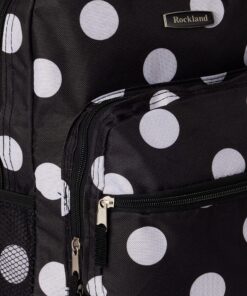 Rockland Double Handle Rolling Backpack, Black Dot, 17-Inch 23 A1Er28FQaCL